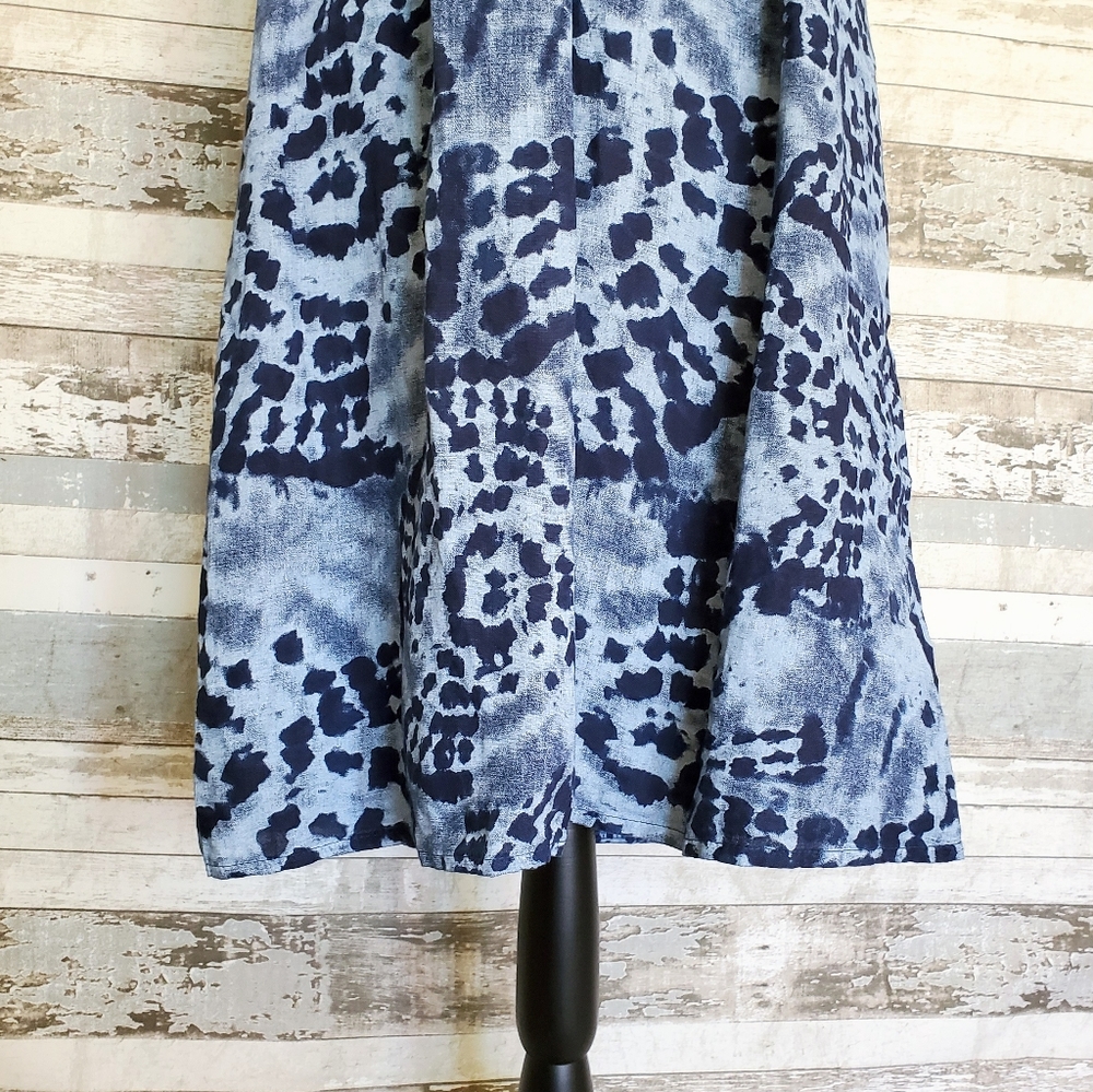 BELLAMBRA Women's Linen Halter Dress Blue Medium - Picture 4 of 15